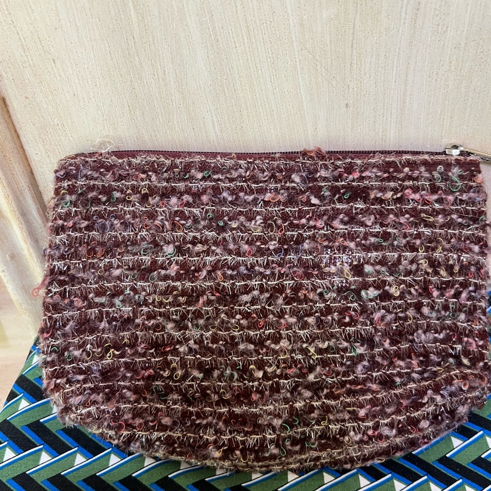 Textured Brown Clutch